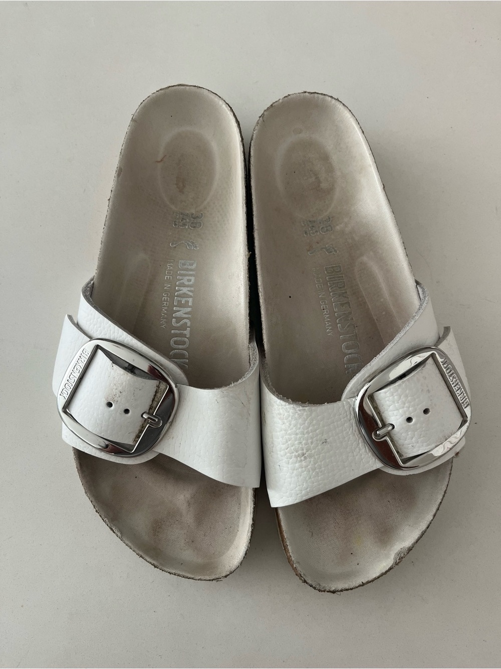 Birkenstock Women's White Single Buckle Slide Sandals